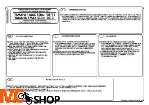 GIVI TB2013 OPARCIE PASAŻERA YAMAHA T-MAX 500/530