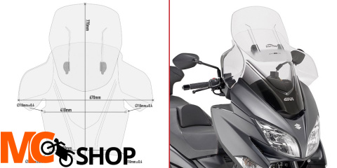GIVI AF3115 SZYBA REGULOWANA AIRFLOW SUZUKI BURGMAN 400
