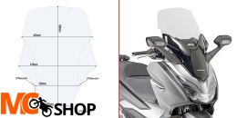 GIVI D1166ST SZYBA PRZEZROCZYSTA 58x44,5cm HONDA Forza