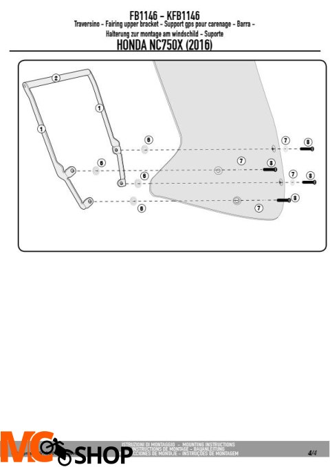 GIVI FB1146 RAMKA/WSPORNIK GPS SMARTPHONE HONDA