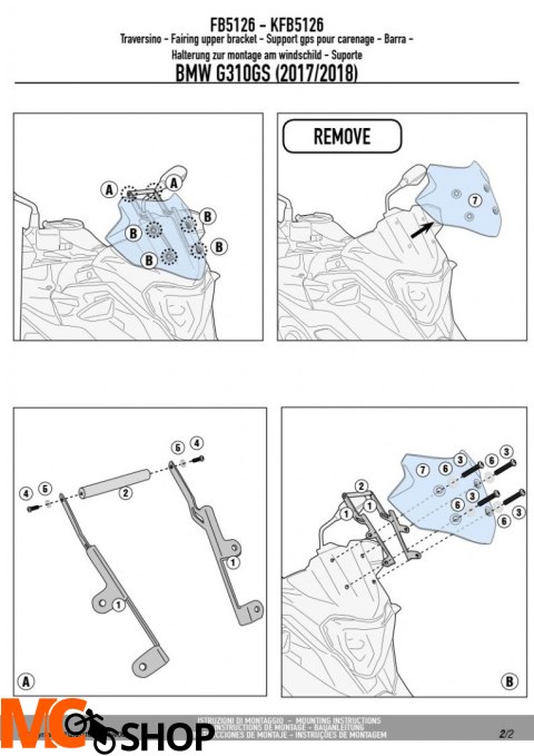 GIVI FB5126 RAMKA/WSPORNIK GPS SMARTPHONE BMW G 310