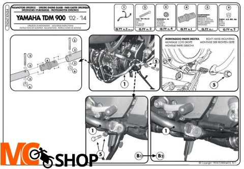 Kappa KN34 Gmole Yamaha Tdm 900 (02 > 09)