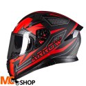 OZONE KASK INTEGRALNY ARROW BLACK/GREY/FLO RED