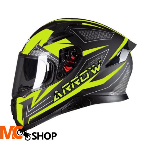 OZONE KASK INTEGRALNY ARROW BLACK/GREY/FLO YELLOW