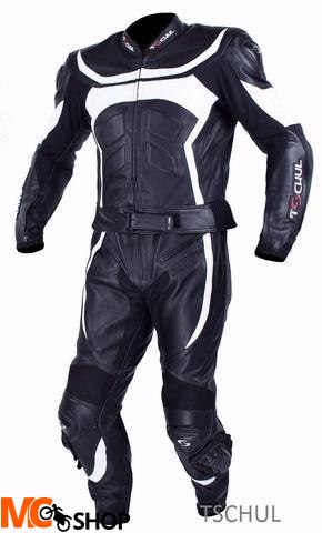 TSCHUL KOMBINEZON MOTO SKÓRZANY 725 BLACK-WHITE