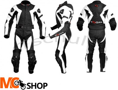 TSCHUL KOMBINEZON MOTO SKÓRZANY 736 BLACK-WHITE