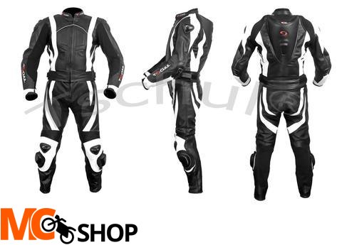 TSCHUL KOMBINEZON MOTO SKÓRZANY 787 BLACK-WHITE