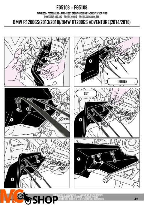 GIVI FG5108 OCHRANIACZ STOPY BMW R 1200 GS/Adventure