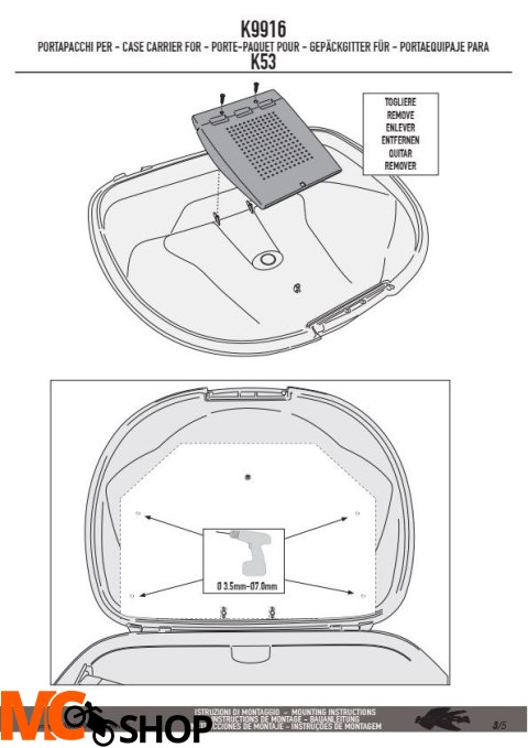 KAPPA K9916 BAGAŻNIK NA KUFER K53N