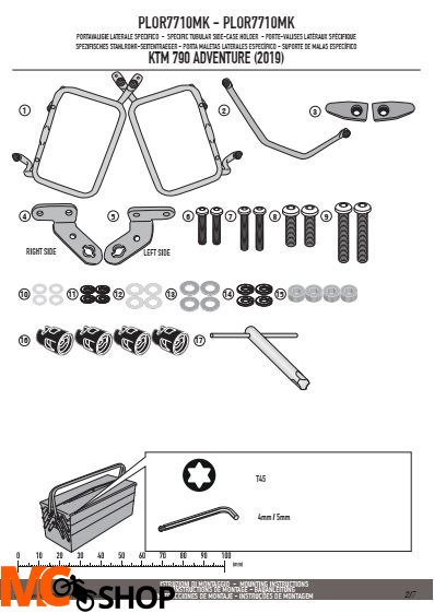 KAPPA KLOR7710MK STELAŻ KUFRÓW BOCZNYCH KTM 790