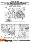 KAPPA KN1167OX GMOLE OSŁONY SILNIKA HONDA CRF 1000L