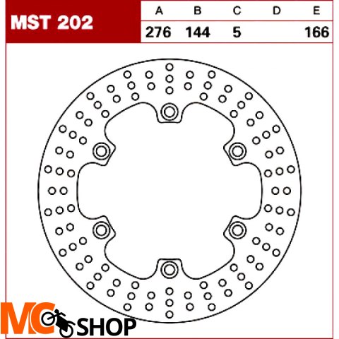 TRW Tarcza hamulcowa MST202 HONDA SLR 650 NT 700 C