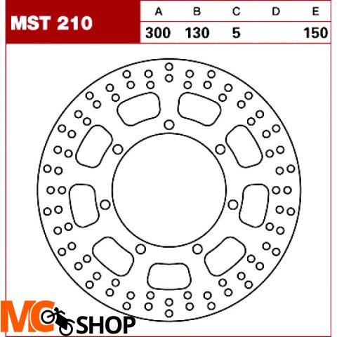 TRW Tarcza hamulcowa MST210 KAWASAKI VN 1500 EN 50
