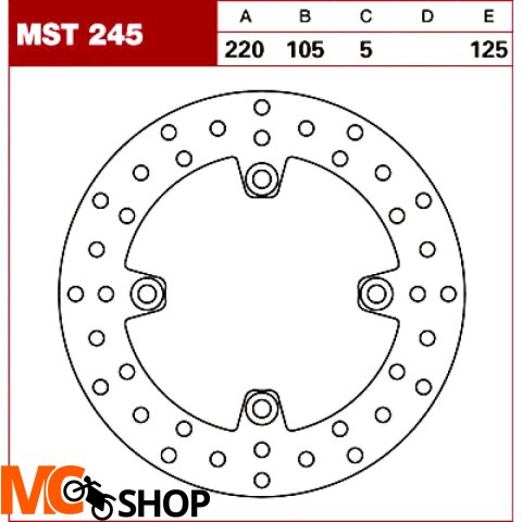TRW Tarcza hamulcowa MST245 TRIUMPH	SPEED TT HONDA