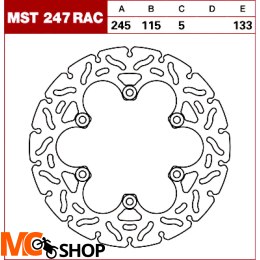 TRW Tarcza hamulcowa MST247RAC YAMAHA DUCATI Strad