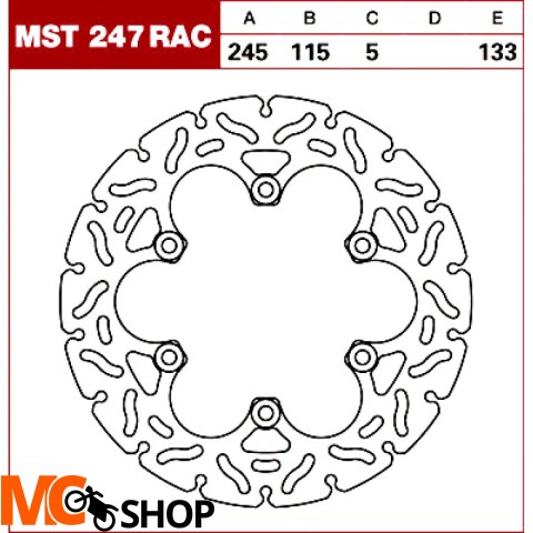 TRW Tarcza hamulcowa MST247RAC YAMAHA DUCATI Strad