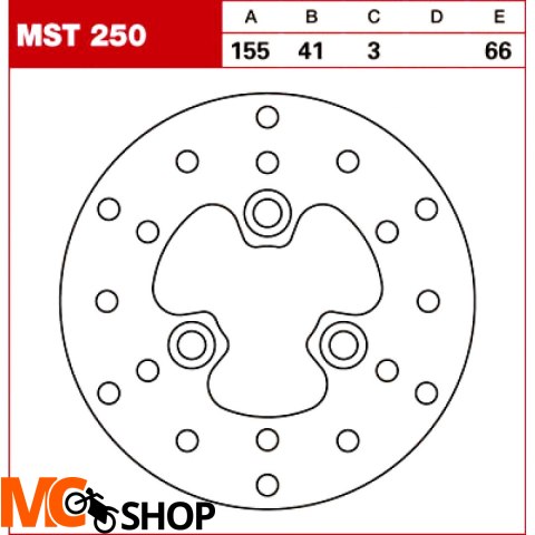 TRW Tarcza hamulcowa MST250 YAMAHA 50 APRILIA MBK