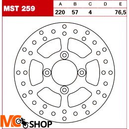 TRW Tarcza hamulcowa MST259 YAMAHA YP 125 R Majest