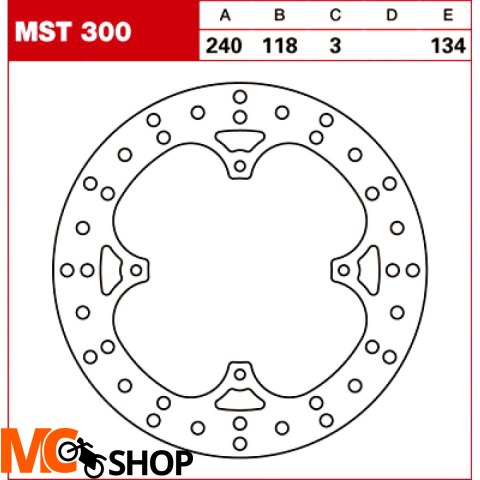 TRW Tarcza hamulcowa MST300 HONDA XL XR250 400 600