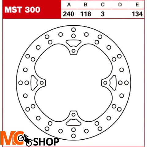 TRW Tarcza hamulcowa MST300 HONDA XL XR250 400 600