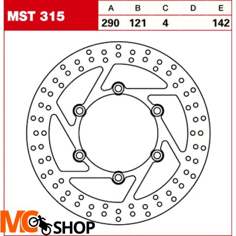 TRW Tarcza hamulcowa MST315 SUZUKI DR 650 SE 650