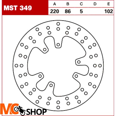 TRW Tarcza hamulcowa MST349 YAMAHA XT 600 XTZ 660