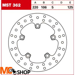 TRW Tarcza hamulcowa MST362 YAMAHA YZF-R1M MT-10 A