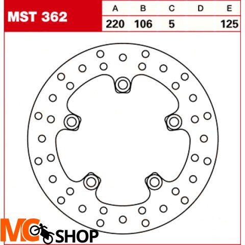 TRW Tarcza hamulcowa MST362 YAMAHA YZF-R1M MT-10 A