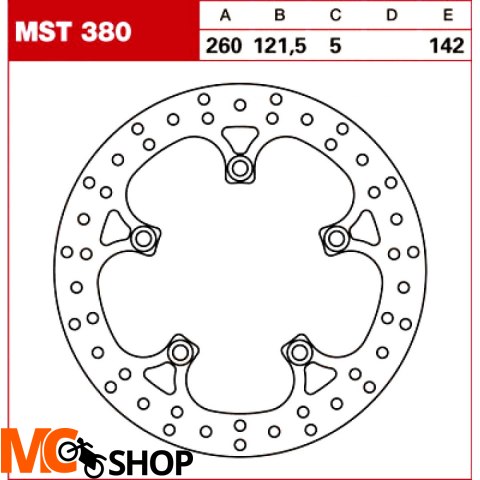 TRW Tarcza hamulcowa MST380 SUZUKI AN 400 Burgman