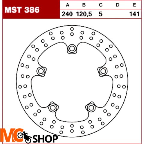 TRW Tarcza hamulcowa MST386 SUZUKI SV 650 S GSF GS