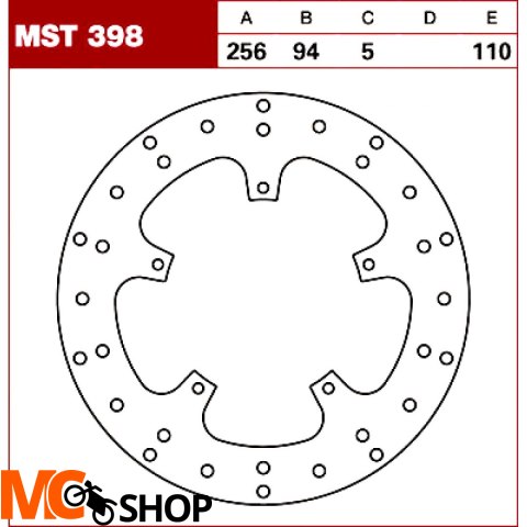 TRW Tarcza hamulcowa MST398 HONDA VFR 750 F 800 78