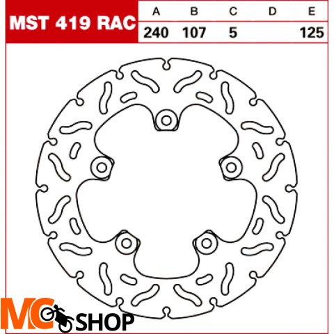 TRW Tarcza hamulcowa MST419RAC DUCATI 749 R 999 S