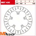 TRW Tarcza hamulcowa MST430 APRILIA SMV 750 Dorsod