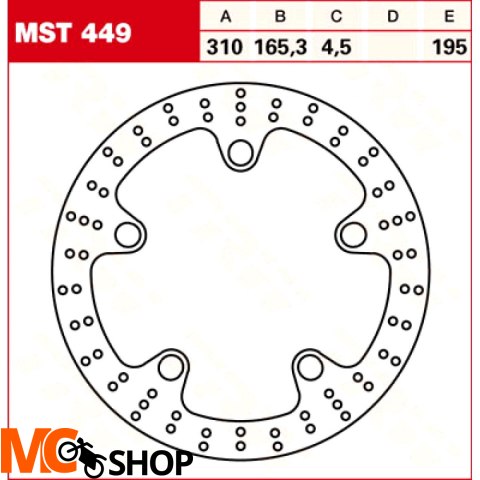 TRW Tarcza hamulcowa MST449 HONDA VFR 1200 X XD Cr