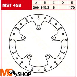 TRW Tarcza hamulcowa MST458 APRILIA GILERA SRV 850