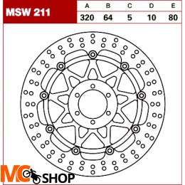 TRW Tarcza hamulcowa MSW211 VOXAN MOTO KTM BENELL