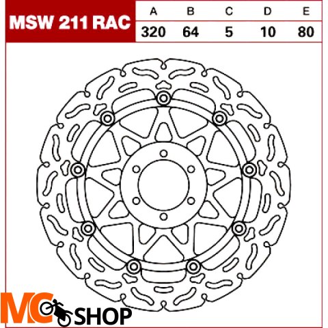 TRW Tarcza hamulcowa MSW211RAC MOTO KTM DUCATI BMW