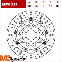 TRW Tarcza hamulcowa MSW221 YAMAHA	TRX TDM MOTO