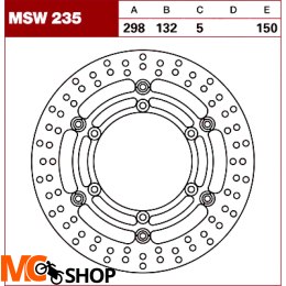 TRW Tarcza hamulcowa MSW235 YAMAHA	XVZ 1300 A Roya