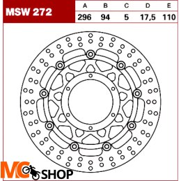 TRW Tarcza hamulcowa MSW272 HONDA CBR 300 CBF 600