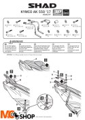 SHAD KSHK0AK57IF STELAŻ KUFRA BOCZNEGO 3P DO KYMCO