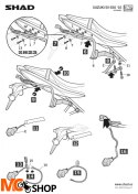 SHAD S0SV68IF STELAŻ KUFRA BOCZNEGO 3P DO SUZUKI SV 650