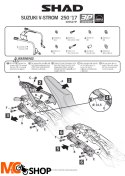SHAD S0VS27IF STELAŻ KUFRA BOCZNEGO 3P DO SUZUKI DL 250