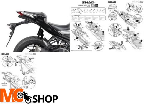 SHAD Y0MT36IF STELAŻ KUFRA BOCZNEGO 3P YAMAHA MT03