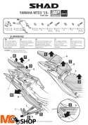 SHAD Y0MT36IF STELAŻ KUFRA BOCZNEGO 3P YAMAHA MT03
