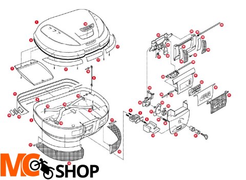 GIVI Z206 PRZYCISK ZAMKA MAXIA E52