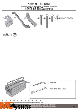 KAPPA KL1121KIT ADAPTER DO STELAŻA BOCZNEGO KL1121