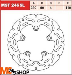 TRW LUCAS MST246 TARCZA HAMULCOWA TYŁ SUZUKI GSXR