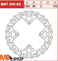 TRW LUCAS MST309EC TARCZA HAMULCOWA PRZÓD KTM SX 8