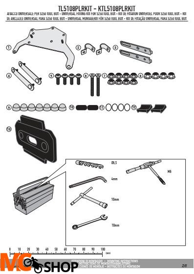 GIVI TL5108PLRKIT KIT MONTAŻOWY S250 DO PLR5108 BMW R